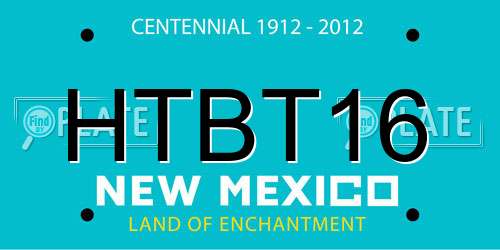 HTBT16 New Mexico License Plate