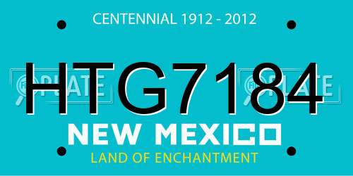 HTG7184 New Mexico License Plate