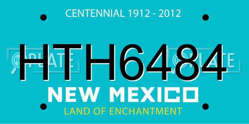 HTH6484 New Mexico License Plate