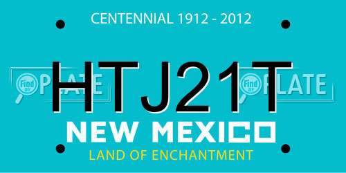 HTJ21T New Mexico License Plate