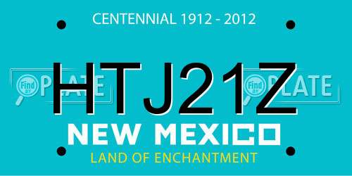 HTJ21Z New Mexico License Plate