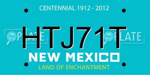 HTJ71T New Mexico License Plate