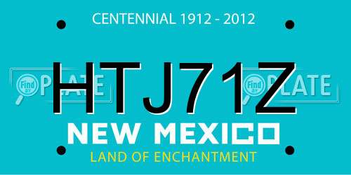 HTJ71Z New Mexico License Plate