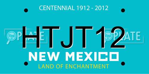 HTJT12 New Mexico License Plate