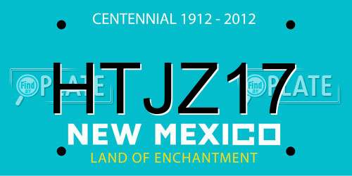 HTJZ17 New Mexico License Plate