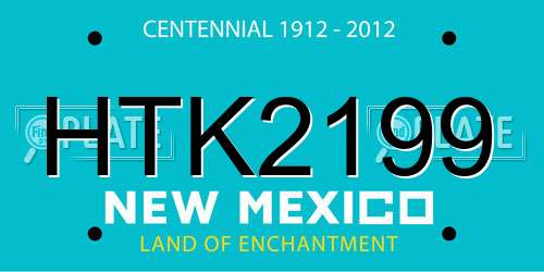 HTK2199 New Mexico License Plate