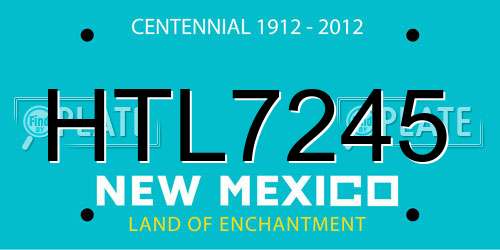 HTL7245 New Mexico License Plate