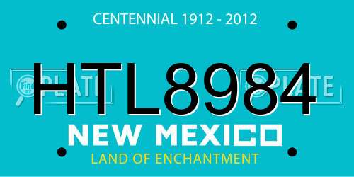 HTL8984 New Mexico License Plate