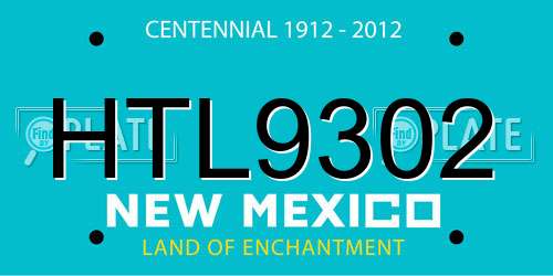 HTL9302 New Mexico License Plate