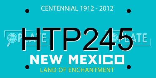HTP245 New Mexico License Plate