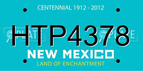 HTP4378 New Mexico License Plate