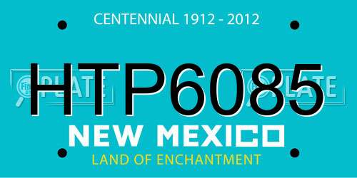 HTP6085 New Mexico License Plate