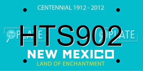 HTS902 New Mexico License Plate