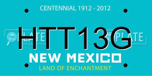HTT13G New Mexico License Plate