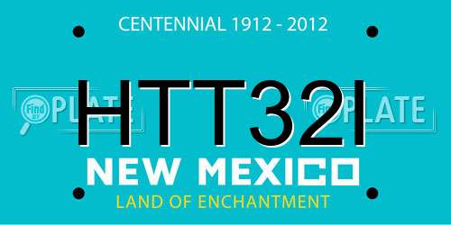 HTT32I New Mexico License Plate