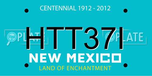 HTT37I New Mexico License Plate