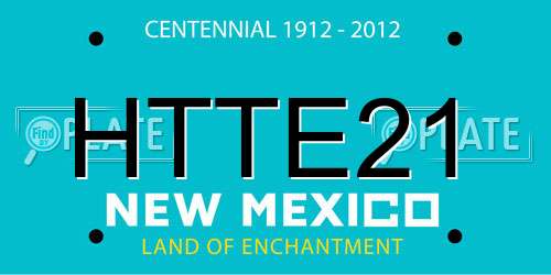 HTTE21 New Mexico License Plate