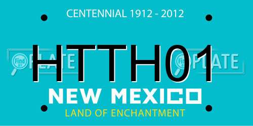 HTTH01 New Mexico License Plate