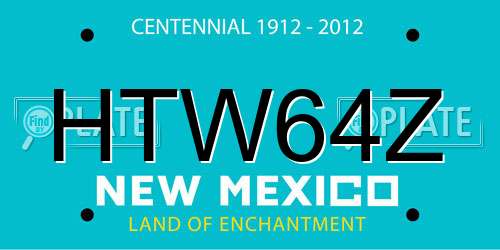 HTW64Z New Mexico License Plate