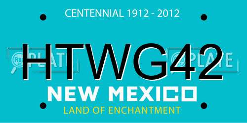 HTWG42 New Mexico License Plate