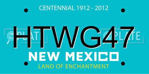 HTWG47 New Mexico License Plate