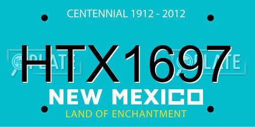 HTX1697 New Mexico License Plate