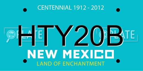HTY20B New Mexico License Plate