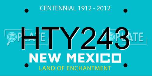 HTY243 New Mexico License Plate