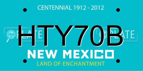 HTY70B New Mexico License Plate
