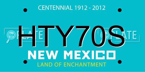HTY70S New Mexico License Plate
