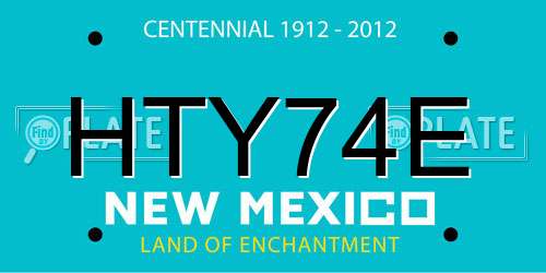 HTY74E New Mexico License Plate