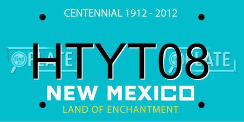HTYT08 New Mexico License Plate