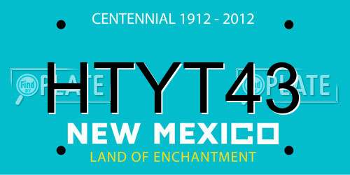 HTYT43 New Mexico License Plate
