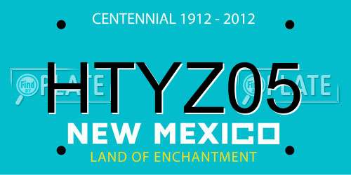 HTYZ05 New Mexico License Plate