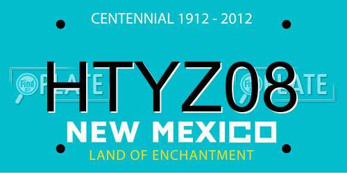 HTYZ08 New Mexico License Plate