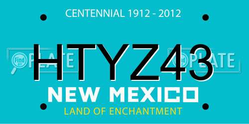 HTYZ43 New Mexico License Plate
