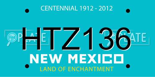 HTZ136 New Mexico License Plate