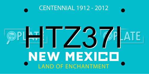 HTZ37I New Mexico License Plate