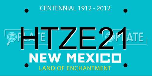 HTZE21 New Mexico License Plate