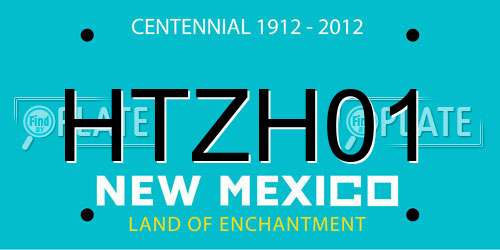 HTZH01 New Mexico License Plate