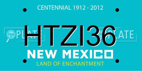 HTZI36 New Mexico License Plate