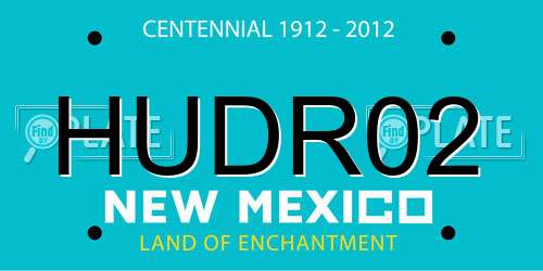 HUDR02 New Mexico License Plate