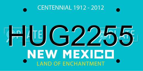 HUG2255 New Mexico License Plate