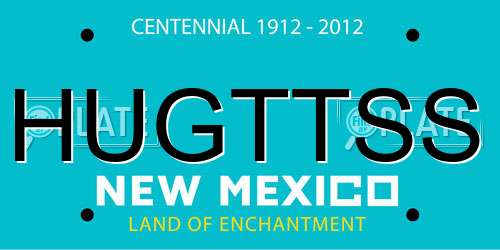 HUGTTSS New Mexico License Plate