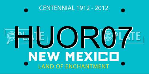 HUOR07 New Mexico License Plate