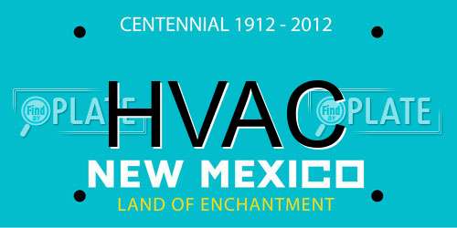 HVAC New Mexico License Plate