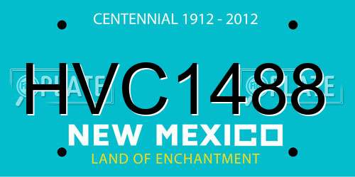 HVC1488 New Mexico License Plate