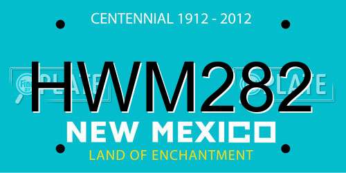 HWM282 New Mexico License Plate