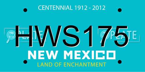 HWS175 New Mexico License Plate