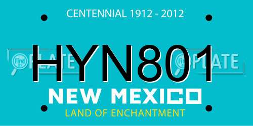 HYN801 New Mexico License Plate